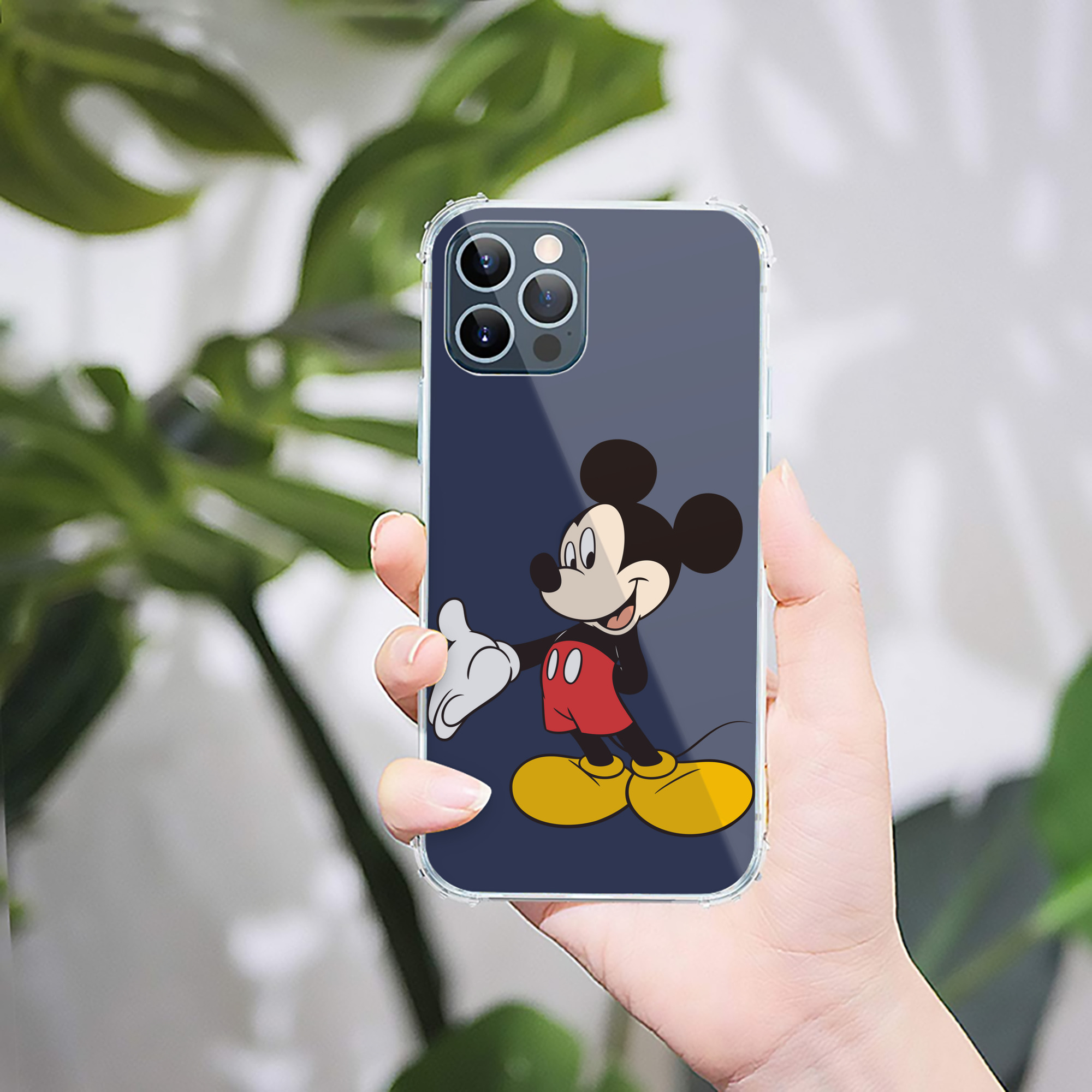 （画像用） ミッキーマウス Mickey Mouse 【iPhone 12シリーズ対応】透明スマホケース（クリアソフトケース）